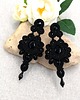 kolczyki soutache Magnolia kolczyki sutasz czarne wieczorowe długie w formie kwiatu 2
