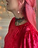 chokery Świąteczny zielony koronkowy choker w stylu Stranger Things 3
