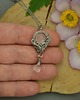 wisiory Długi wisiorek kryształ górski wire wrapping 2