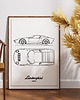plakaty Plakat Legendy Motoryzacji - Lamborghini Miura 2
