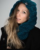 szale damskie Kapturokomin Monohood 21 - MORSKI 1