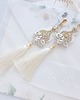 Biżuteria ślubna Amelia Tassel Line  - klipsy ślubne z chwostem 1