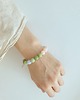 bransoletki z kamieni naturalnych Bransoletka SPRING  jadeit, zieleń, lila, róż, duże kulki 5