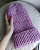 czapki damskie Wełniana czapka na drutach WOOLLY liliowa 5