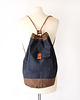torebki różne  worek plecak-navy blue&brown&stripes-zamówienie 5
