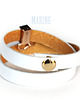 bransoletki skórzane marine white 2