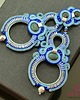 kolczyki soutache Bardzo długie niebieskie kolczyki sutasz 4
