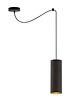 lampy wiszące Jednopłomienna lampa wisząca tuba VIZELA GOLD T1 1