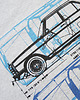 t-shirty męskie koszulka MERCEDES W114 PUCHACZ GRAY tshirt 3