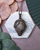 wisiory Miedziany wisiorek wire wrapping z kwarcem z rutylem #473 1