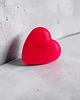 pierścionek z żywicy Pierścień z żywicy : NEON RED : matowe serce 1