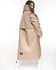 płaszcze damskie Parka Longline Collar Vest Oversize mocca 6