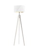 lampy podłogowe Drewniana lampa podłogowa na 3 nogach do salonu LAGOS GOLD 2