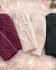 rękawiczki damskie Luksusowo miękkie rękawiczki -100% wełny merynosów  Jagoda 3