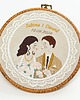 Ślub - inne Personalizowana pamiątka ślubna/rocznicowa, haft w oprawie vintage 8