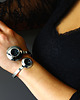 bransoletki wire wrapping Duża srebrna bransoletka glamour 9