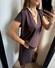 t-shirt damskie T-shirt Chillout choclate v neck 4