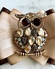 broszki Brosza z Sową z kryształków Nowość 2