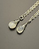 chokery Delikatny naszyjnik kropla kamień księżycowy wire wrapping 3