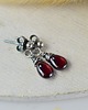 kolczyki z kamieniami Granat krople - srebrne kolczyki 1