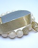 bransoletki z kamieni naturalnych Duo - Creme and gold 2