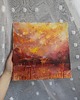 obrazy Obraz ręcznie malowany na płótnie 30x30 cm - abstrakcyjny pejzaż 2