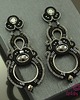 kolczyki soutache Bardzo długie czarno grafitowe kolczyki sutasz 7