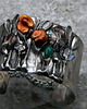bransoletki wire wrapping barwne perły - BRANSOLETA MANKIET - CUFF 4