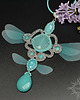 wisiory Titania, skrzydlaty wisior z kryształami, beading 1