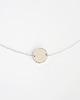 naszyjniki - inne Rhodium Plated Two Holes Round Tag Necklace 3