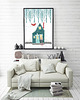 plakaty Plakat z domkiem i lisem, home sweet home 1