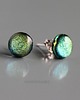 kolczyki szklane green sparkles 1
