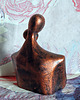 figurki i rzeźby Rzeźba z gipsu, Para Zakochanych, czerwona, wys. 11,5 cm 3