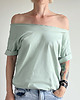 t-shirt damskie Szałwia Oversize Bez Nadruku 3