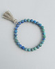 bransoletki z kamieni naturalnych Chryzokola matowa bransoletka z frędzlem 3