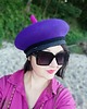 kapelusze damskie Fioletowy beret 3