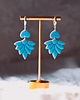 kolczyki z masy plastycznej Kolczyki BOHO LOTUS BLUE 2