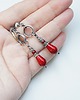 kolczyki srebrne Kolczyki srebrne Red pearl vol. 2 5