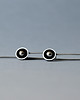kolczyki wire wrapping Minimalistyczne kolczyki ze srebrną kulką 2
