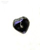 pierścionki - różne Serce z kobaltowego szkła kwarcowego pierścionek unikatowy handmade 5