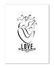 plakaty Plakat minimalistyczny z sercem i napisem Love 1