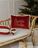poduszki z napisami Poduszka Dekoracyjna Carmin Red "Santa Baby" 1