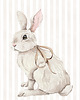 obrazy i plakaty do pokoju dziecięcego Plakaty Royal Bunnies-beige stripes 4