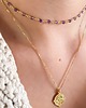 złote naszyjniki Naszyjnik choker z ametystami 1