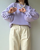 bluza bez kaptura damska Bluza Enjoyable lavender 3
