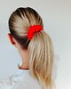 gumki do włosów Gumka jedwabna, scrunchie, frotka neonowa czerwień MIDI 2