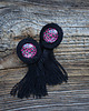 kolczyki soutache Pink Panter -kolczyki sutasz z motywem panterki 4
