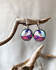 kolczyki szklane VIOLET BIRD kolczyki wiszące na romantyczną randkę 6
