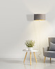lampy podłogowe Czarna lampa stojąca do salonu LED JERSEY VELUR 1