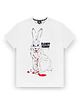 t-shirty męskie T-shirt męski królik biały 1